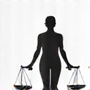 Icon depicting balanced scales or a healthy body shape, representing effective weight management.